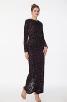 فستان طبع مخمل