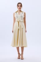 فستان كريب مع تطريز