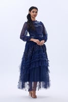 فستان تول مع ترتر