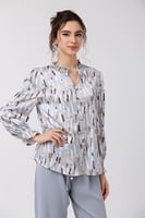 بلوزة ساتان رصاصي