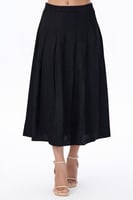 تنورة أسود كلوش كسرات