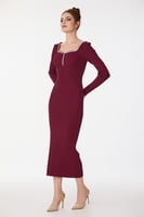 فستان استرتش مع اكسسوار