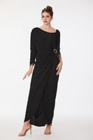 فستان طبع مخمل بنقشة الفهد