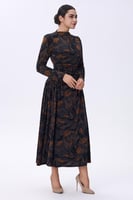 فستان شتوي مطبوع