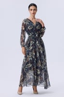 فستان بطبعة شفاف