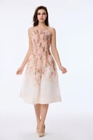 فستان اورغنزا بنقشة الورد