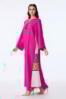 جلابية كتان فوشي