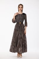 فستان شيفون نقشة الفهد