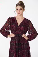 فستان شيفون مطرز