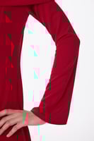 فستان كريب احمر