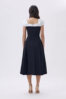 فستان اسود ميدي