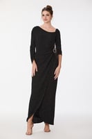 فستان طبع مخمل بنقشة الفهد