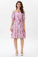 فستان قطن بنقشة الورود