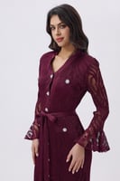 فستان عنابي