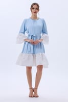 فستان سماوي كريب اورغنزا