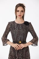 فستان شيفون نقشة الفهد