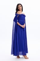 فستان شيفون ازرق ملكي