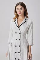 فستان تويد رمادي