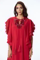 جلابية كريب مع ترتر