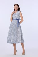 فستان دانتيل ازرق فاتح