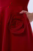 فستان كريب مع ورد