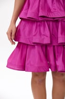 فستان ستان تفتا فوشيا