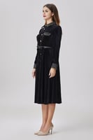 فستان مخمل اسود