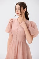 فستان اورغنزا بودر بينك بقصة كروسية