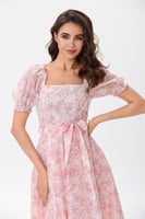 فستان اورغنزا وردي مطرز