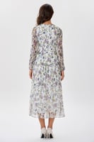 بلوزة تول بليسية بنقشة الزهور