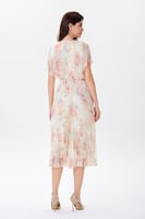 فستان شيفون بنقشة الورود