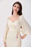 فستان ستان بيج