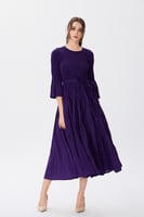 فستان بليسية شيفون بنفسجي