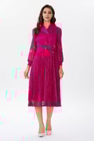 فستان بليسية مع أكمام دانتيل