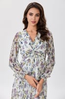 بلوزة تول بليسية بنقشة الزهور