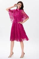 فستان دانتيل فوشيا بليسية