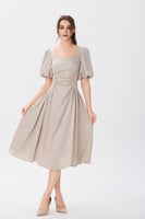 فستان ستان بيج غامق