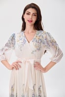 فستان شيفون بنقشة الورود