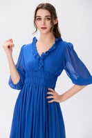 فستان شيفون ازرق ملكي