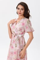 فستان اورغنزا بنقشة الورود