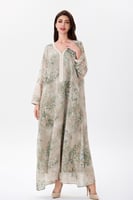 جلابية شيفون بنقشة الزهور