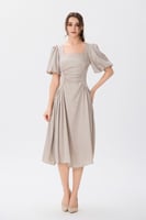 فستان ستان بيج غامق