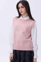 بلوزة طبقتين بطبعة وردة