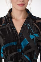 فستان طبع مخمل