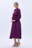 فستان ستان ناعم ساتر