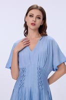 فستان كريب سماوي