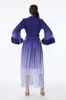 فستان شيفون مع هدب