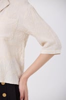 بلوزة كتان ببج