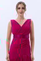 فستان فوشي بطبقات