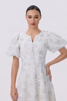 فستان سكري بنقشة الزهر